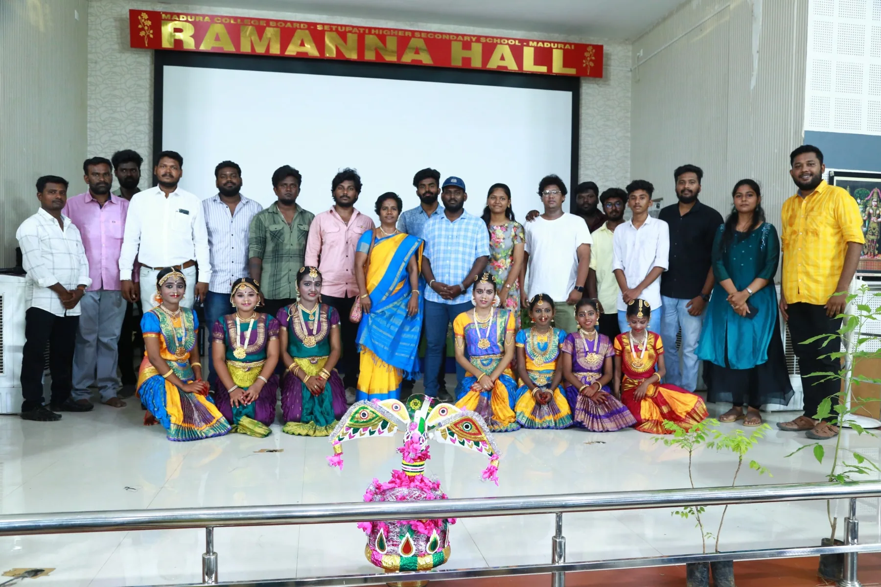 Cultural programme participants and organisers at a group event